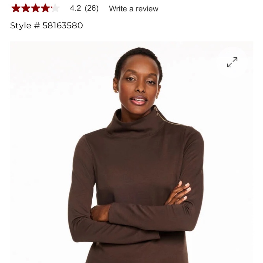 Talbots Brown Turtleneck Jumpsuit